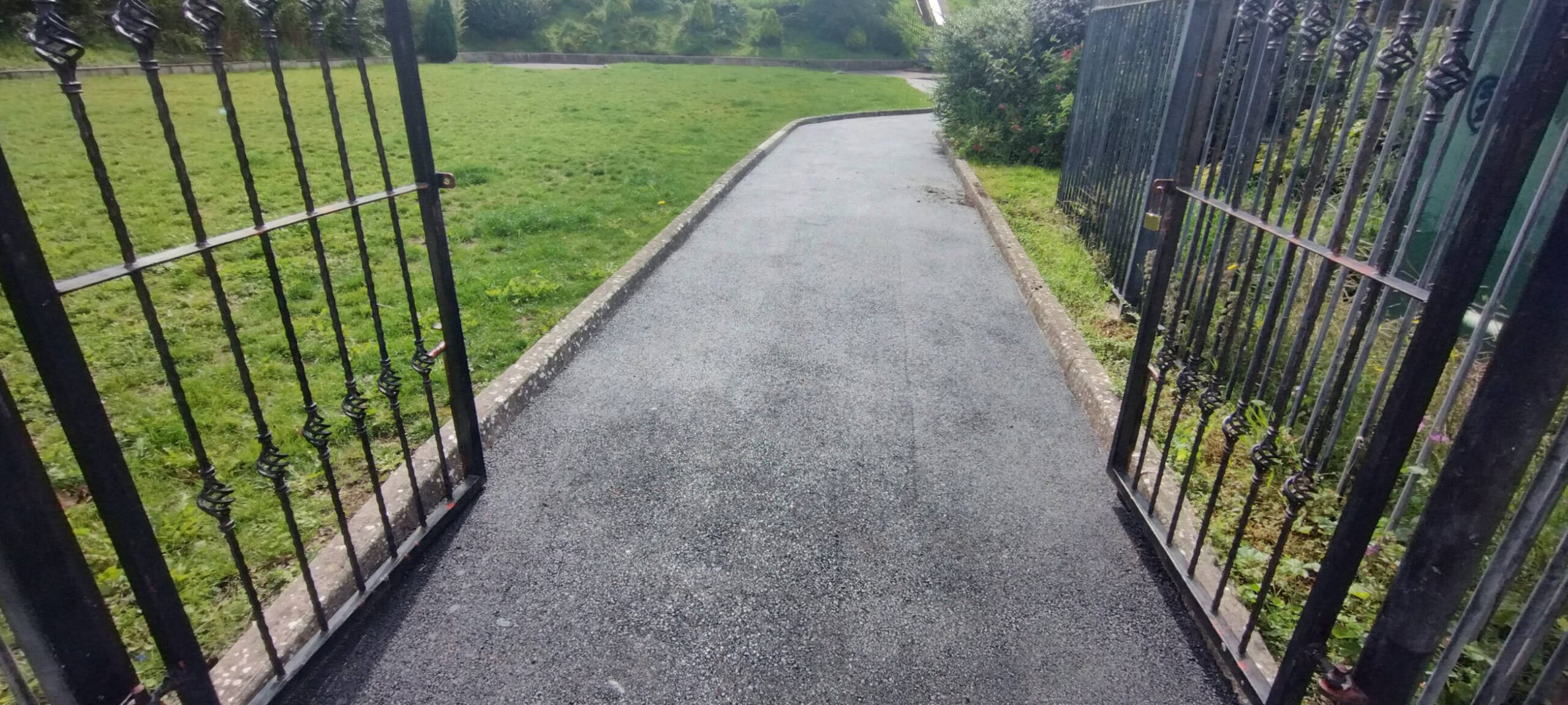 Belvedere Park new tarmac entrance