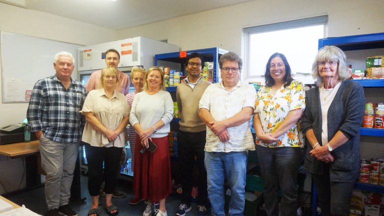 Karishna and the Castleland team in the Foodshare room